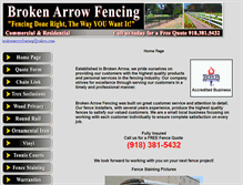 Tablet Screenshot of brokenarrowfencing.com